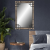 Rustic Overlay Wall Mirror - Iron/Wood
