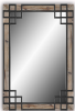 Rustic Overlay Wall Mirror - Iron/Wood