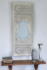 Angelique French Trumeau Stone White Wall Mirror