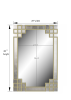 Elegant Frame with Gold Iron Overlay Wall Mirror