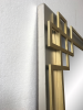 Elegant Frame with Gold Iron Overlay Wall Mirror