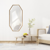 Mia Modern Large Octagon Tray Frame Wall Mirror