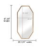 Mia Modern Large Octagon Tray Frame Wall Mirror
