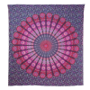 92" X 84" Pink Red And Purple Mandala Cotton Hanging Tapestry
