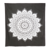 92" X 84" Black And White Mandala Cotton Hanging Tapestry
