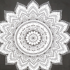 92" X 84" Black And White Mandala Cotton Hanging Tapestry