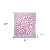 92" X 84" Pink White And Red Mandala Cotton Hanging Tapestry