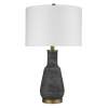 Distressed Ceramic Table Lamp With Drum Shade