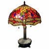 Dark Metal Two Light Candlestick Table Lamp With Shade