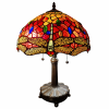 Dark Metal Two Light Candlestick Table Lamp With Shade