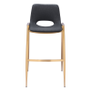 30" Faux Leather Steel Low Back Bar Height Bar Chairs