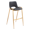 30" Faux Leather Steel Low Back Bar Height Bar Chairs
