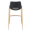 30" Faux Leather Steel Low Back Bar Height Bar Chairs