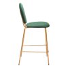 26" Velvet Steel Counter Height Bar Chairs