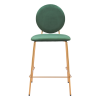 26" Velvet Steel Counter Height Bar Chairs