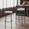 Chenille Steel Low Back Bar Height Bar Chairs