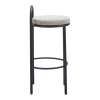 Chenille Steel Low Back Bar Height Bar Chairs