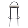 Chenille Steel Low Back Bar Height Bar Chairs