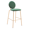 30" Velvet Steel Bar Height Bar Chairs