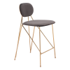 Velvet Steel Low Back Counter Height Bar Chairs