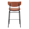 Faux Leather Steel Low Back Bar Height Bar Chairs