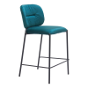 Velvet Steel Counter Height Bar Chairs