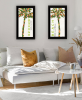 Set Of Two Summer Breeze Funky Palm Trees Black Framed Wall Art