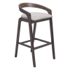 Espresso Fabric Wood Low Back Bar Height Bar Chairs