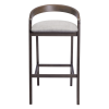 Espresso Fabric Wood Low Back Bar Height Bar Chairs