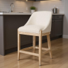 Fabric Wood Counter Height Bar Chair