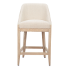 Fabric Wood Counter Height Bar Chair