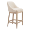 Fabric Wood Counter Height Bar Chair