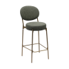 Faux Leather Metal Low Back Bar Height Bar Chairs