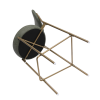 Faux Leather Metal Low Back Bar Height Bar Chairs