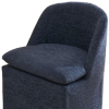 Chenille Wing Back Dining Chairs With Wheels
