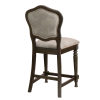 Sunset Trading Vegas Upholstered Barstools with Backs | Counter Height Dining Chairs | Distressed Gray Wood | Nailheads | Set of 2