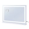 Large Vanity Mirror with Lights, Three Color Lighting Modes, Lighted Makeup LED Mirror,5X Magnification,USB Port,Smart Touch Control,Desktop Wall-Moun