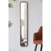 47" x 8" Full Length Mirror with Antique Gold Metal Frame, Long Mirror for Hallway Living Room Bedroom Bathroom