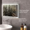 LED Bathroom Vanity Mirror 32x24 Inch Smart Touch Dimmable 3 Colors Makeup Mirror
