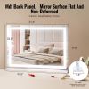 Large Vanity Mirror with Lights, Three Color Lighting Modes, Lighted Makeup LED Mirror,5X Magnification,USB Port,Smart Touch Control,Desktop Wall-Moun