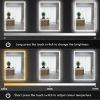 LED Bathroom Vanity Mirror 32x24 Inch Smart Touch Dimmable 3 Colors Makeup Mirror