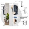 360° Rotating 66"x14" Multifunctional Full Length Mirror with Hook Storage Rack Coat Rack with Mirror Solid Wood Floor Mirror Bedroom Living Room Cloa