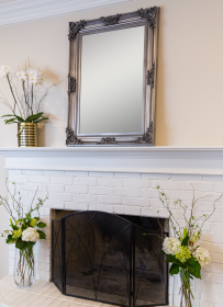 Beaumont Wall Mirror (Color: Antique Silver)