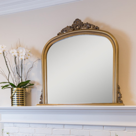 Amarone French Arched Dresser Mirror (Color: Antique Gold)