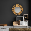 Athena Round Openwork Frame Wall Mirror