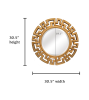 Athena Round Openwork Frame Wall Mirror