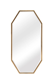 Mia Modern Solid Wood Octagon Accent Wall Mirror (size: 17.7"W x 35.4"H)