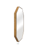 Mia Modern Solid Wood Octagon Accent Wall Mirror