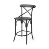 Wood Iron Counter Height Bar Chair