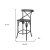 Wood Iron Counter Height Bar Chair